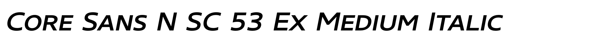 Core Sans N SC 53 Ex Medium Italic image
